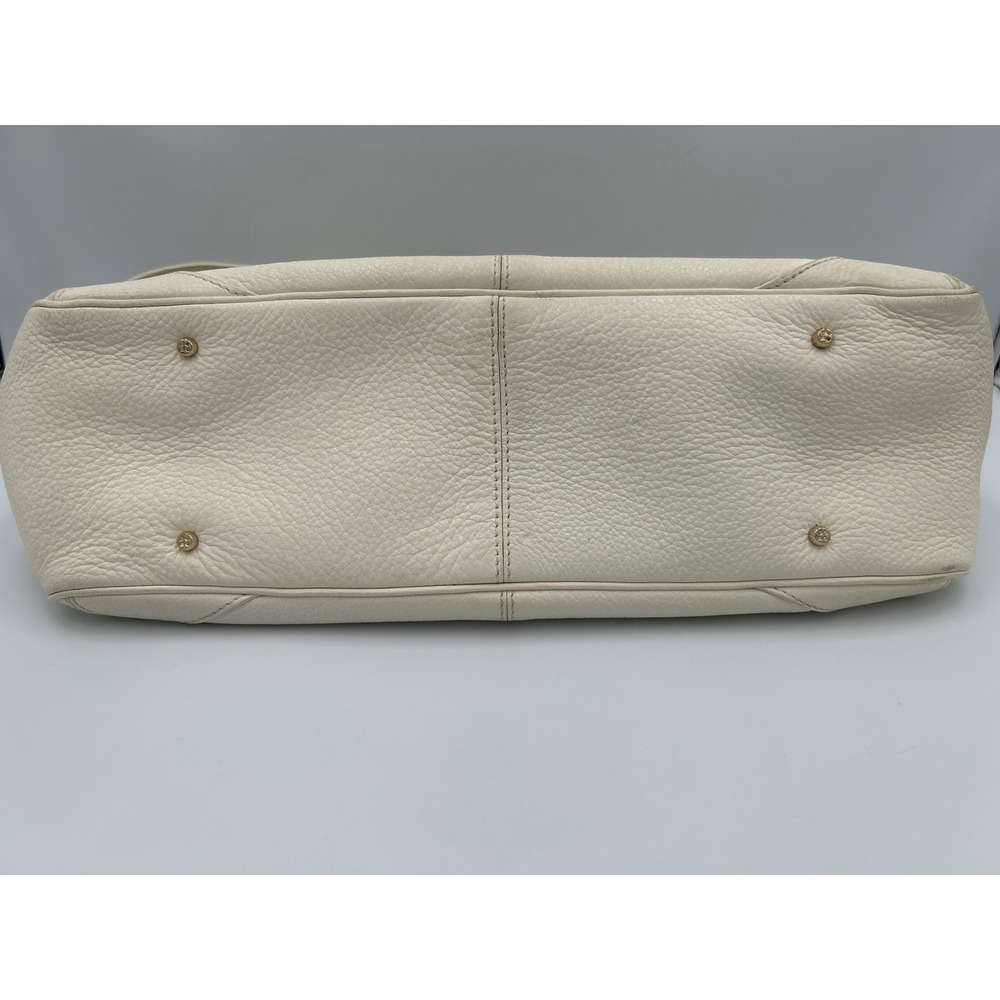 Kate Spade New York Cream Pebbled Leather Tassel Shoulder Bag Gold Hardware - Picture 7 of 10